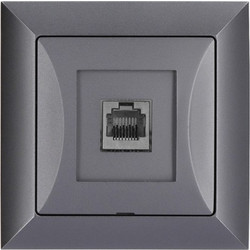 Πρίζα Τηλεφωνου Rj12 Μονη 4Pin Ανθρακι Timex 5907522125714