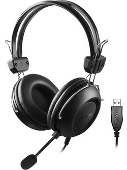 A4Tech HU-35 On Ear Ακουστικά Υπολογιστή με Μικρόφωνο & USB-A