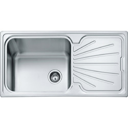 Macart Silk D-100 Επικαθήμενος Νεροχύτης Inox Αντιστρεφόμενος Σατινέ 100x50cm