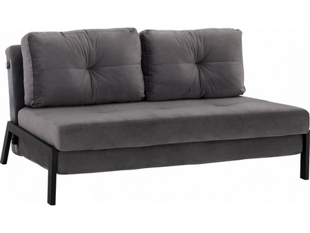 HomeMarkt Constance Διθέσιος Καναπές Κρεβάτι Βελούδινος Γκρι 151x92x66cm HM3079.11