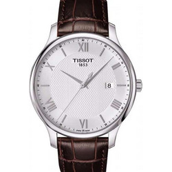 Tissot Tradition Ανδρικό Ρολόι με Καφέ Δερμάτινο Λουράκι T063.610.16.038.00