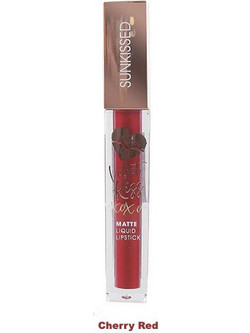 Sunkissed Velvet Kiss Matte Cherry Red Long Lasting Liquid Κραγιόν
