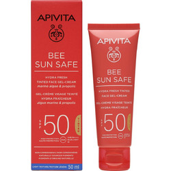 Apivita Bee Sun Safe Hydra Fresh Αντηλιακή Κρέμα Προσώπου με Χρώμα SPF50 50ml