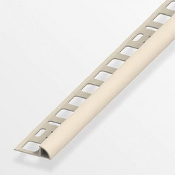 Προφίλ πλακιδίων καμπυλωτό πλαστικό PVC 10mm 1m μπεζ