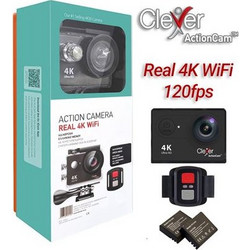 Clever ActionCam TM Action Camera 4K Ultra HD με WiFi και Οθόνη 2" Μαύρη