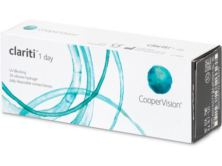 CooperVision Clariti Ημερήσιοι Φακοί Επαφής Σιλικόνης Υδρογέλης με Φίλτρο UV 30τμχ