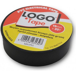 Μονωτική ταινία 19mm x 20m LOGO - Μαύρη