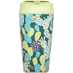 Chic Mic Ποτήρι Bamboo με Καπάκι Cactus 420ml BPD111