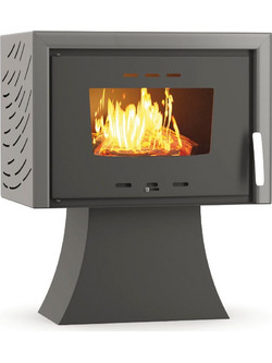 Thermiki ATS 100 Hydro Grey Ατσάλινη Ξυλόσομπα Καλοριφέρ 21kW
