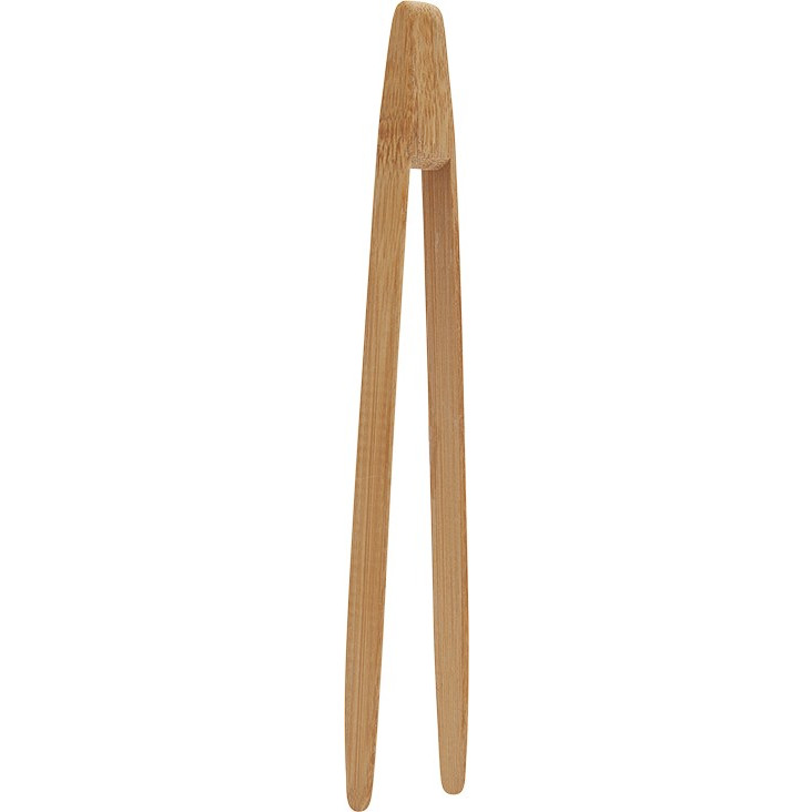 Pebbly Bamboo Non Magnetic Toast Tongs Natural