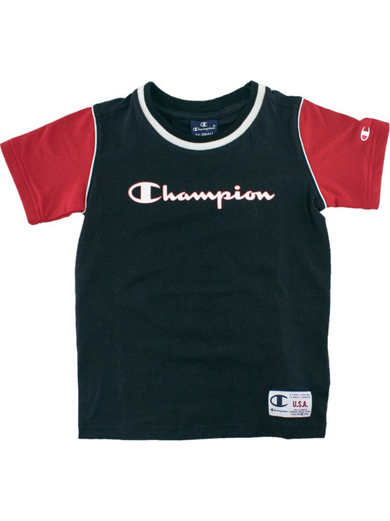 Champion Παιδικό T-Shirt Κοντομάνικο Μαύρο 305631-KK001