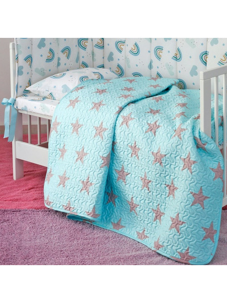 Melinen Home Κουβερλι Εμπριμε Kids Κουνιας 110x160 Star Boy Εμπριμε