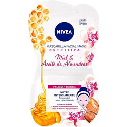 Nivea Nourishing Honey Κρεμώδης Μάσκα Προσώπου για Ενυδάτωση & Καταπράυνση με Μέλι 2x7.5ml