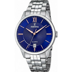 Festina Ανδρικό Ρολόι με Ασημί Μεταλλικό Μπρασελέ F20425/5