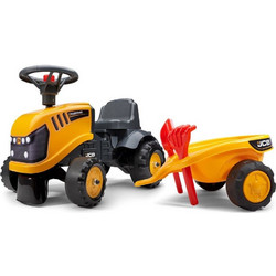 Falk 215C Baby Jcb Fastrac Ποδοκίνητο Παιδικό Τρακτέρ με Καρότσα Κίτρινο