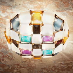 Φωτιστικό Οροφής - Πλαφονιέρα Mida Medium 3x12W E27 50x16cm Multicolor Slamp Αλουμίνιο,Πολυπροπυλένιο