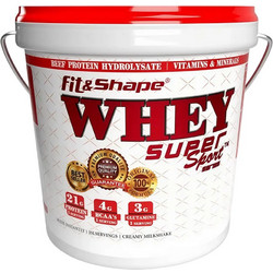 Fit & Shape Whey Super Sport Strawberry Milkshake Πρωτεΐνη Ορού Γάλακτος Γράμμωσης 4.54kg