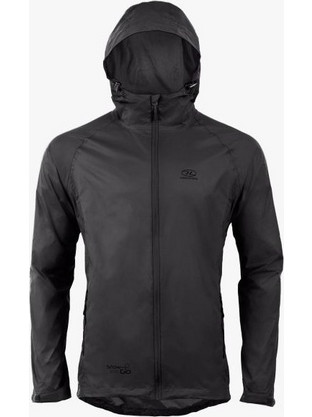 Highlander Stow & Go Pack Away Rain Ανδρικό Μπουφάν Χειμωνιάτικο Αδιάβροχο Μαύρο JAC077