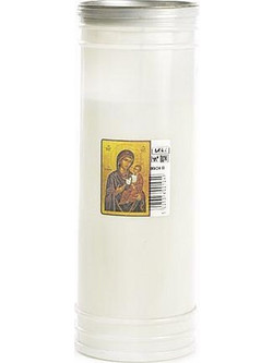 ΚΕΡΙ ΑΦΙΕΡΩΣΗΣ ΛΕΥΚΟ 6 ΗΜΕΡΩΝ Τ 60/8 O 7 Χ Υ 19εκ. 485gr - SMIRNAX