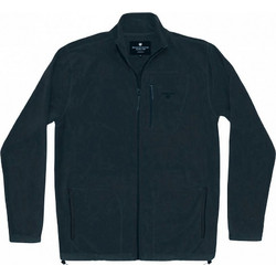 Double Ανδρική Ζακέτα Fleece με Φερμουάρ Μαύρη MFT-4A