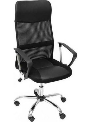 Velco Καρέκλα Γραφείου με Προσκέφαλο Μαύρη 66-18658-1