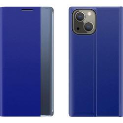 Sleep Case Bookcase Type Case with Smart Window for iPhone 13 mini blue