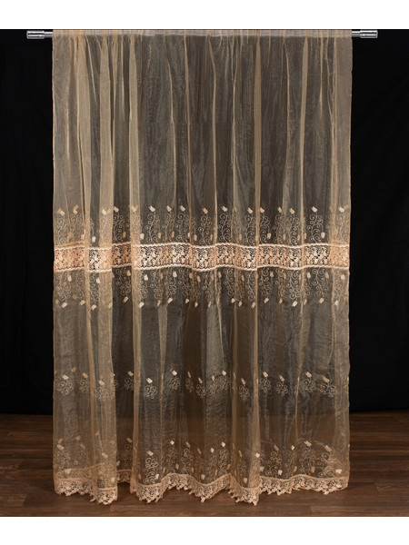 Silk Fashion Κουρτίνα με Τρέσα 280x300 MK15 Χρυσή
