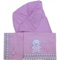Baby Star Σετ Βρεφικά Σεντόνια Κούνιας Βαμβακερά 100x150 Tiny Friends Purple