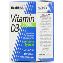 Health Aid Vitamin D3 2000iu 120 Ταμπλέτες