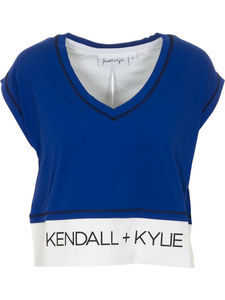 KENDALL & KYLIE W KKW3604205 CROPPED LOOSE T-SHIRT - KKW.2S0.042.005-R BLUE BLUE