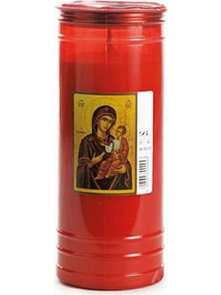 ΚΕΡΙ ΑΦΙΕΡΩΣΗΣ ΚΟΚΚΙΝΟ 8 ΗΜΕΡΩΝ Τ 80 O 9 Χ Υ 21εκ. 630gr. - SMIRNAX