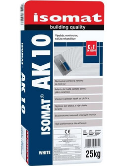 ΚΟΛΛΑ ΠΛΑΚ. ΑΚ10 25Kg ISOMAT ΛΕΥΚΗ