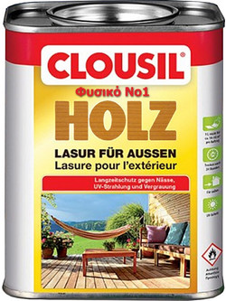 Clou Clousil Lasur Βερνίκι Εμποτισμού Ξύλου Έτοιμο προς Χρήση Ματ Φυσικό 2.5lt