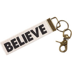 Μπρελόκ Κλειδιών Believe από Καμβά Natural Life