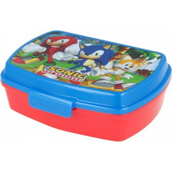 Stor Sonic The Hedgehog Πλαστικό Παιδικό Δοχείο Φαγητού Μπλε Κόκκινο 450ml