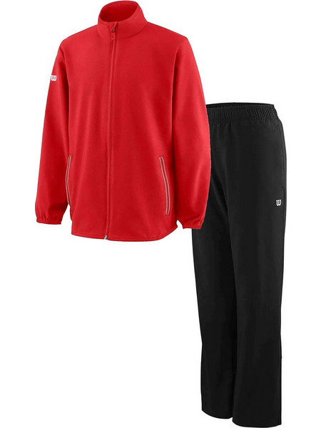Wilson Team Woven Warmup Παιδικό Σετ Φόρμας Μαύρο Κόκκινο WRA767504-00