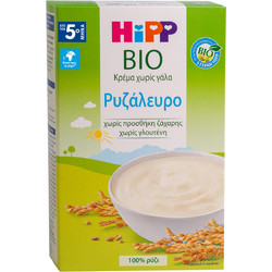 Hipp Bio Βιολογική Βρεφική Κρέμα Ρυζάλευρο 5m+ Χωρίς Ζάχαρη 200gr