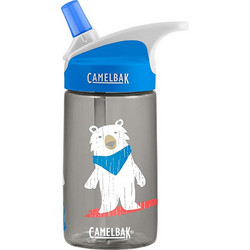 CamelBak Eddy Kids Bro Bears Holiday Παιδικό Μπουκάλι Πλαστικό BPA Free με Καλαμάκι Γκρι 400ml
