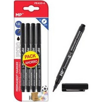 MP ανεξίτηλος μαρκαδόρος PE420-4 για CD-DVD, 1mm, μαύρος, 4τμχ