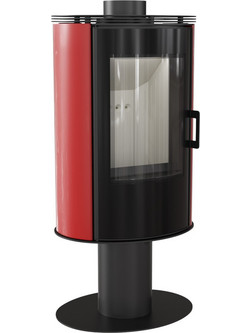 Kratki KOZA/AB/S/N/O/DR/GLASS/KAFEL/CZERWONY Ατσάλινη Ξυλόσομπα 8kW
