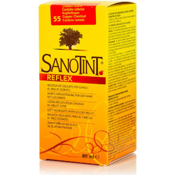 Sanotint Reflex 55 Καστανό Χαλκού Φυτική Ημιμόνιμη Βαφή Μαλλιών Χωρίς Αμμωνία 80ml