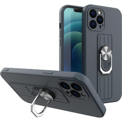 Powertech Ring Back Cover Blue (iPhone 13 Pro)