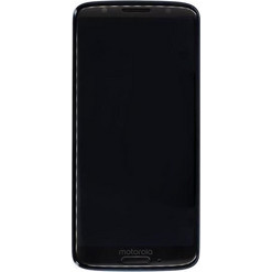 Motorola G6 LCD Display + Touch Unit + Front Cover Blue (Service Pack)