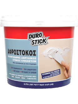 Durostick Στόκος Ακρυλικός Ελαφρύς (αφρόστοκος) Ultra Putty Λευκός 2.5L