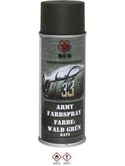 MFH Army Spray Paint 400ml - Forest Green Mat