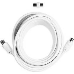 SBS Καλώδιο Κεραίας Coax Male to Coax Female 5m White
