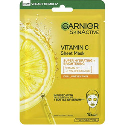 Garnier Skin Active Vitamin Brightening Sheet Μάσκα Προσώπου για Ενυδάτωση 28gr