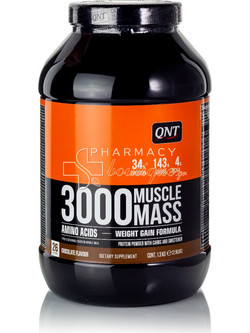 QNT 3000 Muscle Mass Chocolate Πρωτεΐνη Ορού Γάλακτος Όγκου 1.3kg