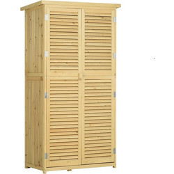 Outsunny Ντουλάπα Εξωτερικού Χώρου Καφέ 87x46.5x160cm 845-215BN