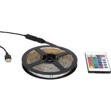 Εύκαμπτη Ταινία 90 LED RGB μήκους 300 cm με Τηλεχειριστήριο, από Πλαστικό - Aria Trade